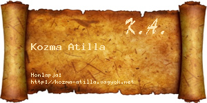 Kozma Atilla névjegykártya